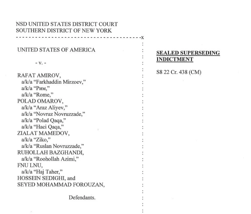 First page of the charging document